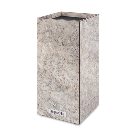 Подставка универсальная для кухонных ножей ComposeEat Everyday PDN103031OA4, мрамор серый, 10х10х23 см Подставка универсальная для кухонных ножей ComposeEat Everyday PDN103031OA4, мрамор серый, 10х10х23 см