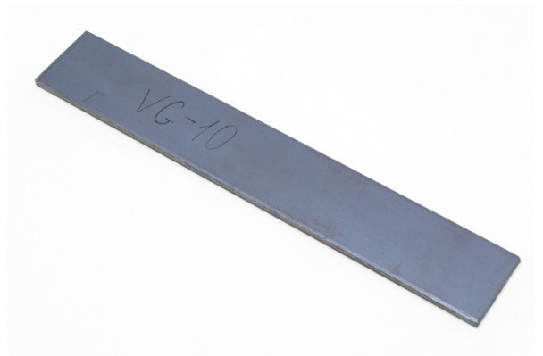 Поковка стали VG-10, 4 x 40 x 250 мм., не закалена, сырая сталь Поковка стали VG-10, 4 x 40 x 250 мм., не закалена, сырая сталь