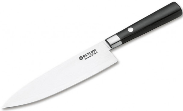 Поварской нож Boker 130419DAM Damast Black Kochmesser Klein, 15.4 см Поварской нож Boker 130419DAM Damast Black Kochmesser Klein, 15.4 см