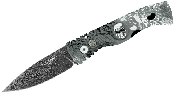 Автоматический нож Pro-Tech Tactical Response 2 TR-2 Skull Damascus PK Автоматический нож Pro-Tech Tactical Response 2 TR-2 Skull Damascus PK
