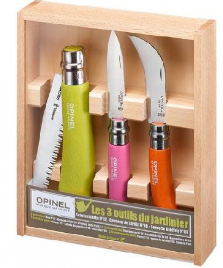 Садовый набор ножей Opinel, нержавеющая сталь, цветные рукояти, 001617 Садовый набор ножей Opinel, нержавеющая сталь, цветные рукояти, 001617