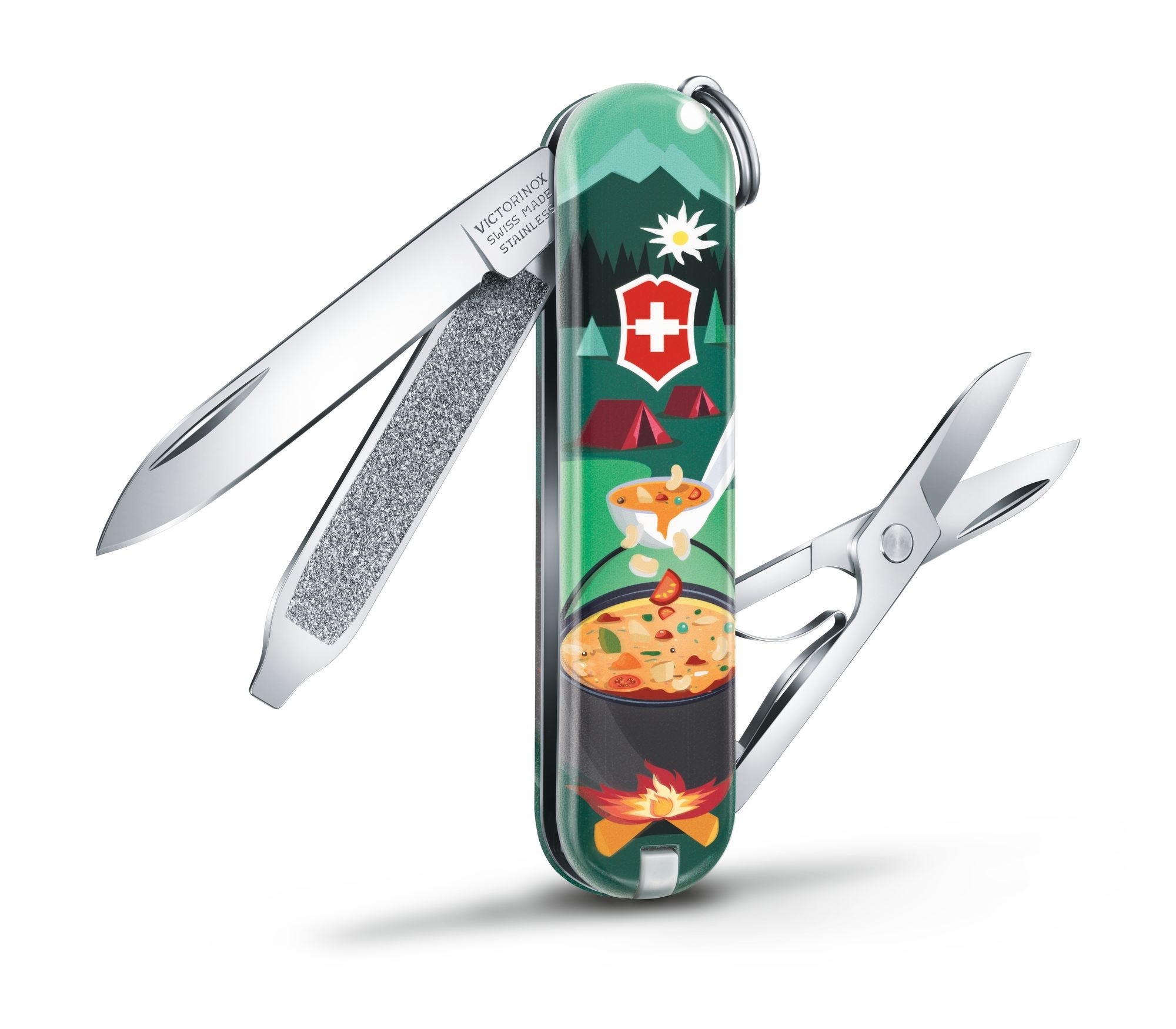 Швейцарский нож Victorinox Classic SD "Swiss Mountain Dinner" 0.6223.L1907, 7 функций Швейцарский нож Victorinox Classic SD "Swiss Mountain Dinner" 0.6223.L1907, 7 функций