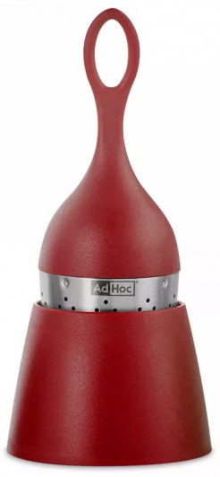 Ситечко для заваривания чая на подставке с красной ручкой ADHOC Floatea TE09, 13 x 4 см Ситечко для заваривания чая на подставке с красной ручкой ADHOC Floatea TE09, 13 x 4 см