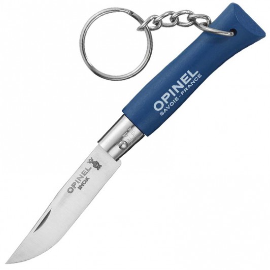 Складной нож-брелок Opinel №4, нержавеющая сталь, синий, 50 мм. Складной нож-брелок Opinel №4, нержавеющая сталь, синий, 50 мм.