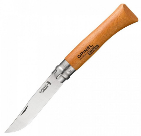 Складной нож Opinel №10, углеродистая сталь, бук, блистер, 100 мм. Складной нож Opinel №10, углеродистая сталь, бук, блистер, 100 мм.