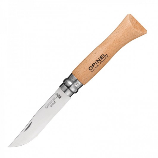 Складной нож Opinel №6, нержавеющая сталь, бук, блистер, 70 мм. Складной нож Opinel №6, нержавеющая сталь, бук, блистер, 70 мм.