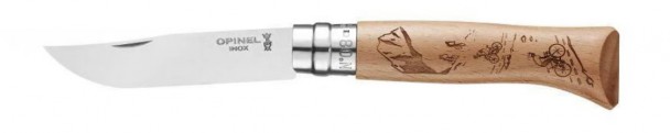 Складной нож Opinel №8 Alpine adventures, нержавеющая сталь, дуб, гравировка горный велосипед, 85 мм. Складной нож Opinel №8 Alpine adventures, нержавеющая сталь, дуб, гравировка горный велосипед, 85 мм.