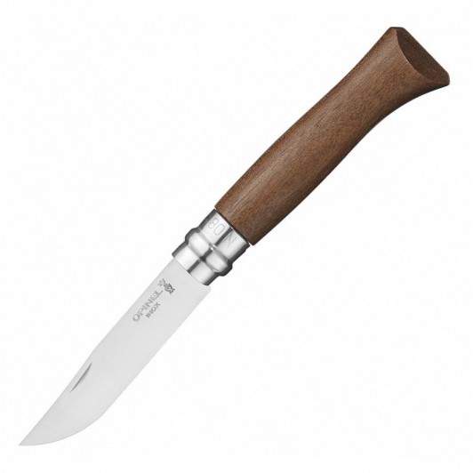 Складной нож Opinel №8, нержавеющая сталь, орех, 85 мм. Складной нож Opinel №8, нержавеющая сталь, орех, 85 мм.