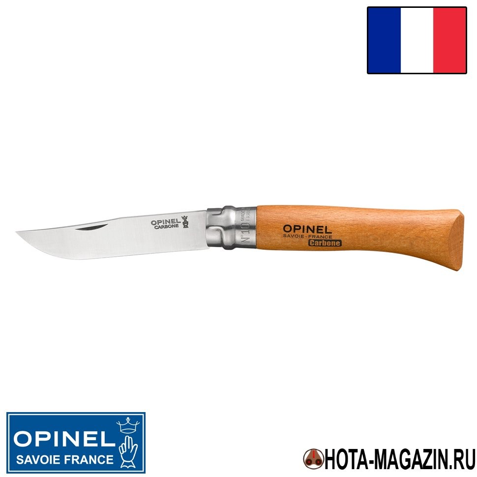 Складной нож Opinel Carbon 10VRN, 10 см. Складной нож Opinel Carbon 10VRN, 10 см.