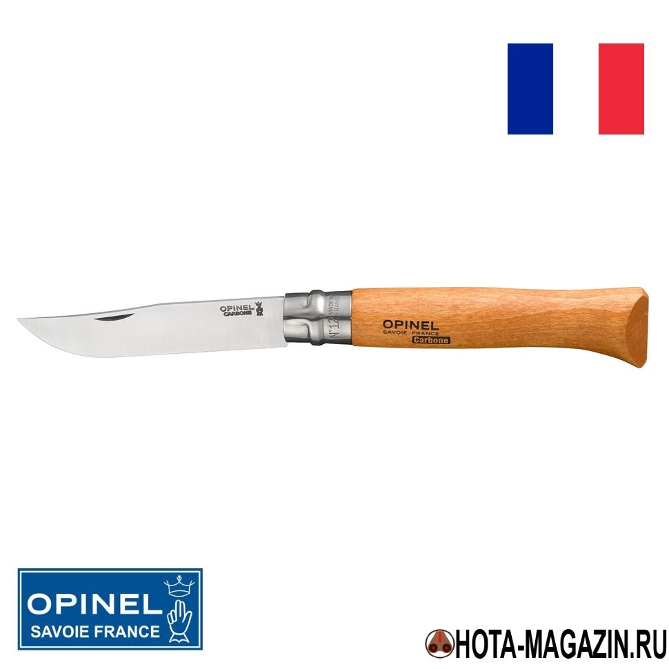 Складной нож Opinel Carbon 12VRN, 12 см. Складной нож Opinel Carbon 12VRN, 12 см.
