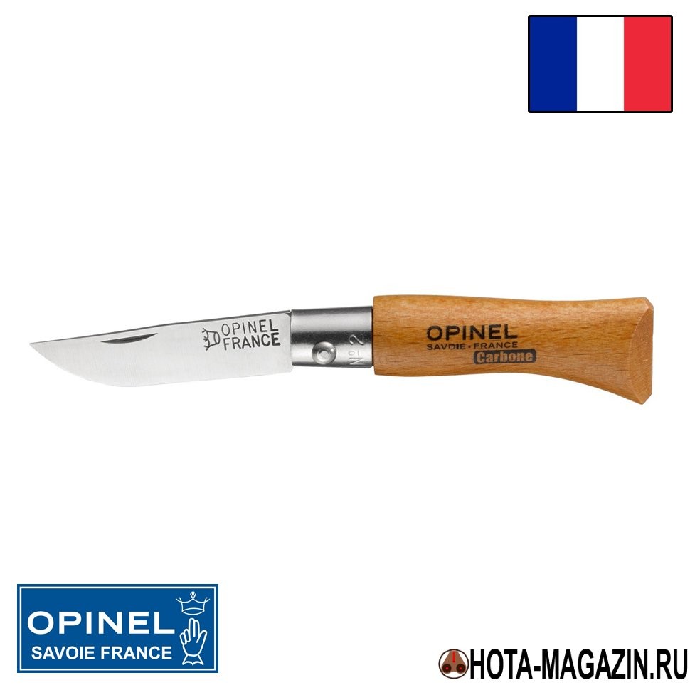 Складной нож Opinel Carbon 2VRN (ручка из бука), 3,5 см. Складной нож Opinel Carbon 2VRN (ручка из бука), 3,5 см.