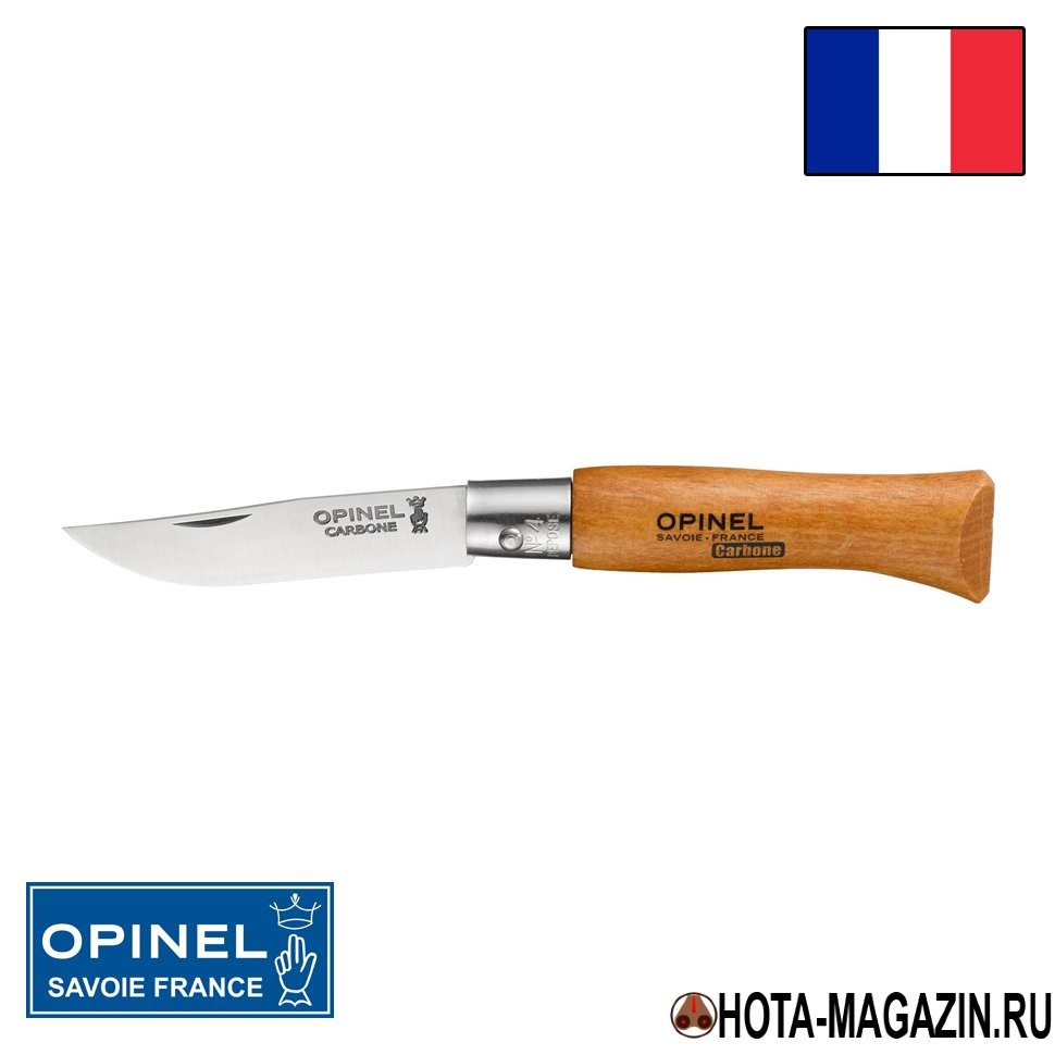 Складной нож Opinel Carbon 5VRN (ручка из бука), 5 см. Складной нож Opinel Carbon 5VRN (ручка из бука), 5 см.