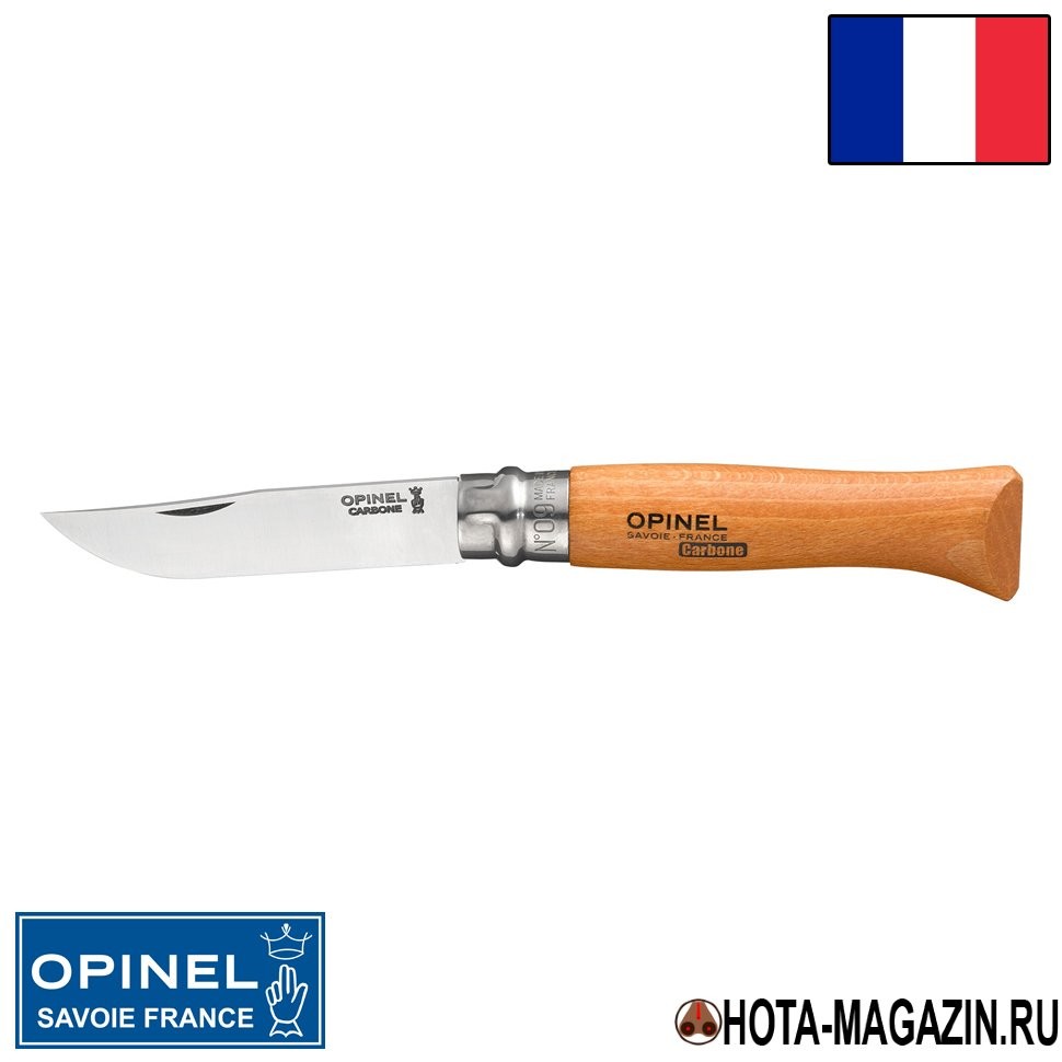 Складной нож Opinel Carbon 9VRN, 9 см. Складной нож Opinel Carbon 9VRN, 9 см.