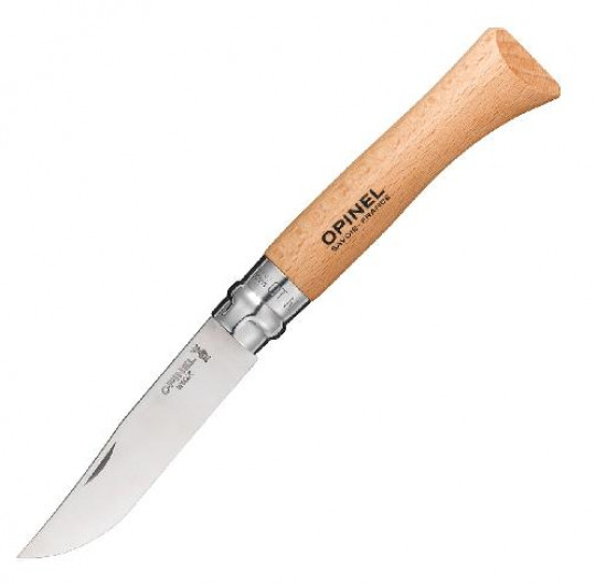 Нож Opinel №10, нержавеющая сталь, рукоять из бука, 10 см. (10VRI) Нож Opinel №10, нержавеющая сталь, рукоять из бука, 10 см. (10VRI)