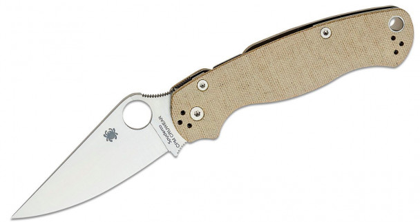 Складной нож Spyderco Paramilitary 2 C81MPCW2, сталь Cru-Wear, рукоять Brown Canvas Micarta Складной нож Spyderco Paramilitary 2 C81MPCW2, сталь Cru-Wear, рукоять Brown Canvas Micarta