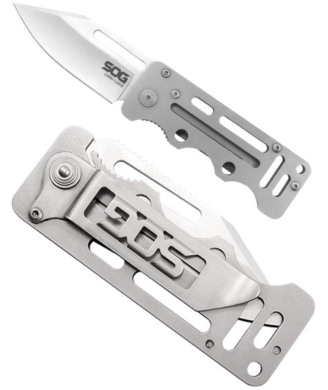 Складной нож-клипса для купюр Sog EZ1 CP Cash Card Складной нож-клипса для купюр Sog EZ1 CP Cash Card