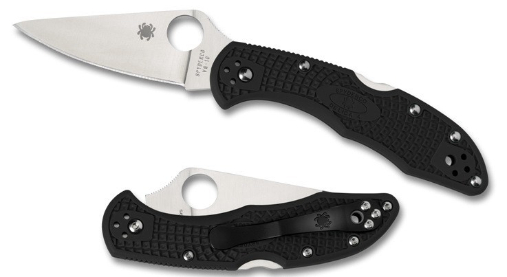 Складной нож Spyderco Delica Flat Ground Black C11FPBK Складной нож Spyderco Delica Flat Ground Black C11FPBK