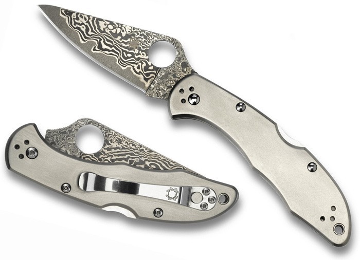 Складной нож Spyderco Delica 4 Damascus C11TIPD Складной нож Spyderco Delica 4 Damascus C11TIPD