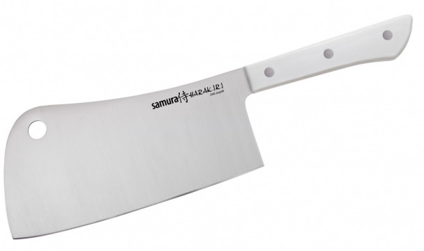 Топорик кухонный Samura Harakiri SHR-0040W, 180 мм белый пластик Топорик кухонный Samura Harakiri SHR-0040W, 180 мм белый пластик