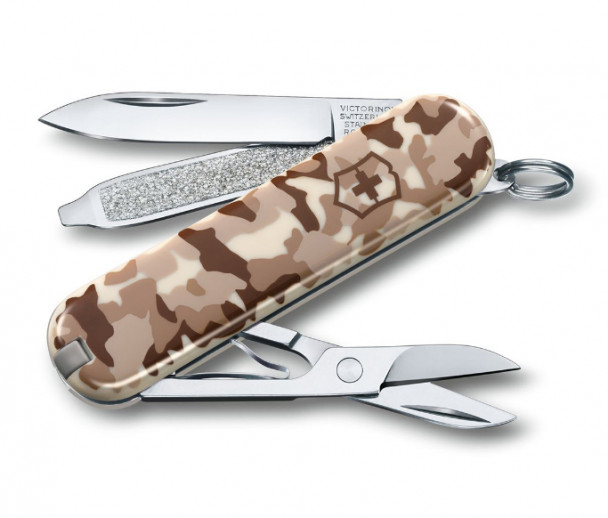 Складной нож Victorinox 0.6223.941 Classic SD Desert Camouflage, 7 функций Складной нож Victorinox 0.6223.941 Classic SD Desert Camouflage, 7 функций