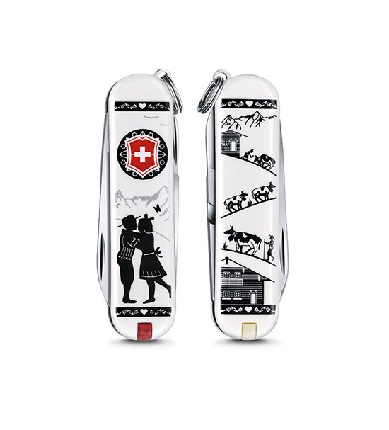 Швейцарский нож Victorinox 0.6223.L1801 Classic 2018 Alps Love, 7 функций Швейцарский нож Victorinox 0.6223.L1801 Classic 2018 Alps Love, 7 функций