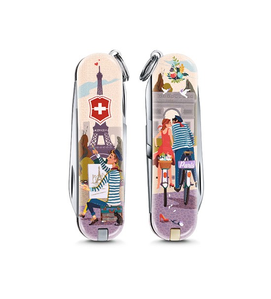 Швейцарский нож Victorinox 0.6223.L1810 Classic 2018 The City Of Love, 7 функций Швейцарский нож Victorinox 0.6223.L1810 Classic 2018 The City Of Love, 7 функций