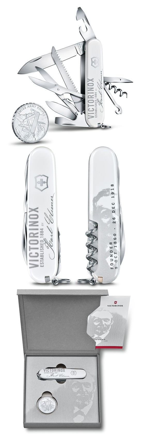 Набор нож монета Victorinox 1.1918.J18 CommeMorative, 15 функций Набор нож монета Victorinox 1.1918.J18 CommeMorative, 15 функций