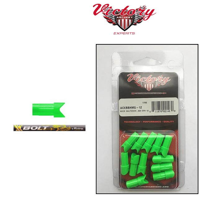 Хвостовик пластиковый Victory Half Moon Nock Green Victory Archery, ACXBHMG-12 Хвостовик пластиковый Victory Half Moon Nock Green Victory Archery, ACXBHMG-12