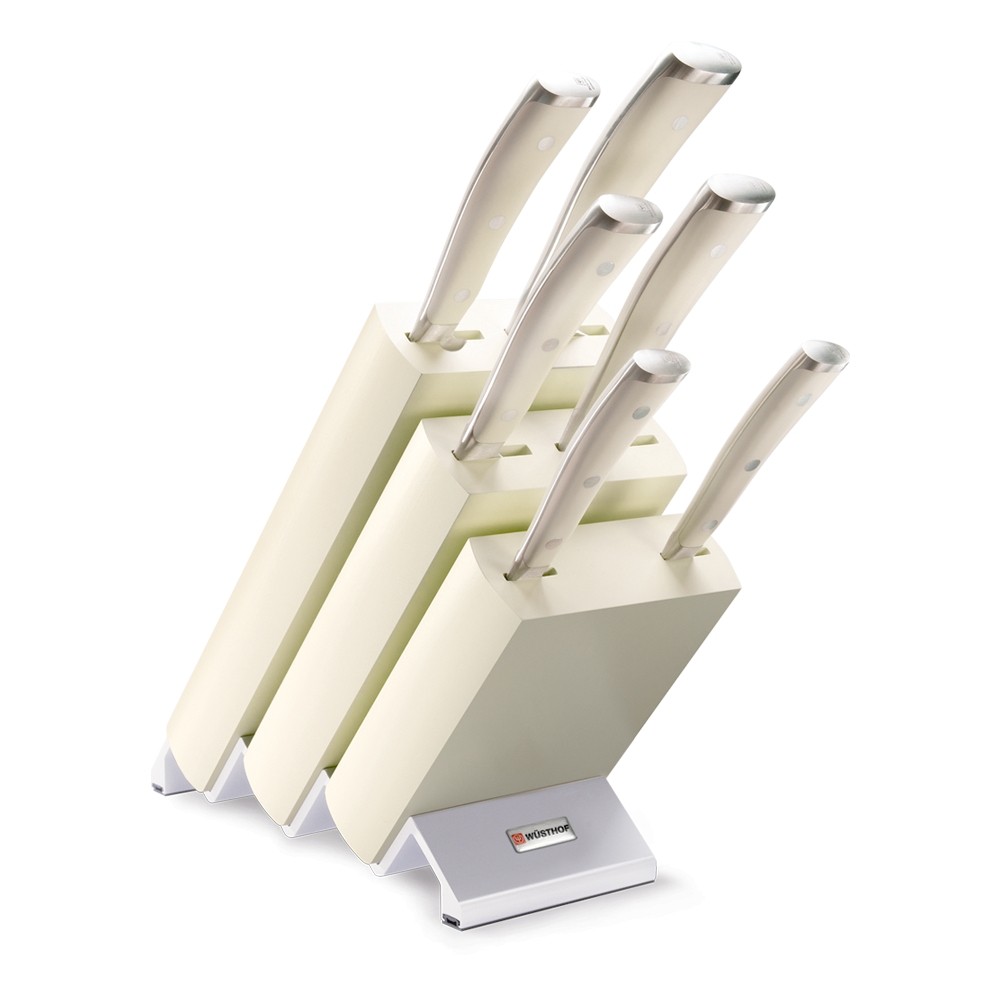 Набор ножей 6 предметов в подставке Wuesthof Ikon Cream White 9877 WUS Набор ножей 6 предметов в подставке Wuesthof Ikon Cream White 9877 WUS