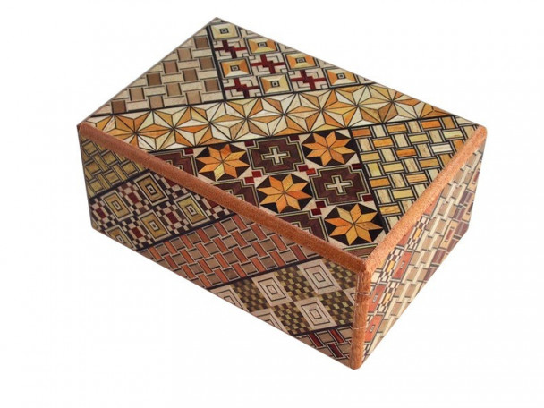 Японская коробка с секретом (Japan Puzzle Box) Yosegi NSZ-PB-017 78x58x45мм, 12 шагов до открытия Японская коробка с секретом (Japan Puzzle Box) Yosegi NSZ-PB-017 78x58x45мм, 12 шагов до открытия