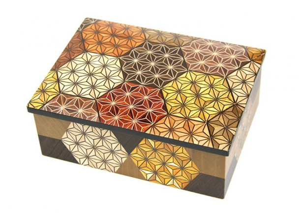 Японская шкатулка Yosegi 220 x 140 х 60 мм., NSZ-JB-003-KI Японская шкатулка Yosegi 220 x 140 х 60 мм., NSZ-JB-003-KI