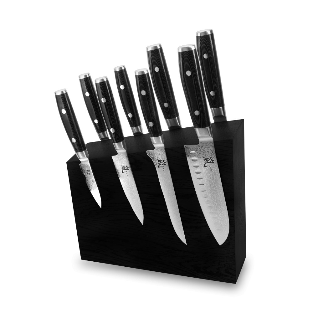 Набор из 8 ножей на подставке из дуба Yaxell YA/RAN-KS004SOBL Набор из 8 ножей на подставке из дуба Yaxell YA/RAN-KS004SOBL