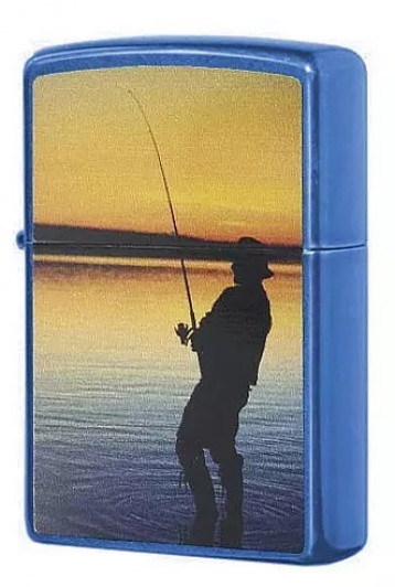 Зажигалка Zippo Fisherman Cerulean вечерняя рыбалка 24534 Зажигалка Zippo Fisherman Cerulean вечерняя рыбалка 24534