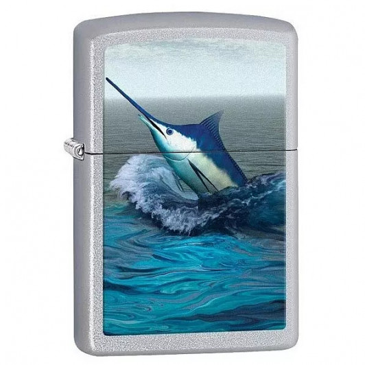 Зажигалка Zippo Marlin Satin Chrome 28444 Зажигалка Zippo Marlin Satin Chrome 28444
