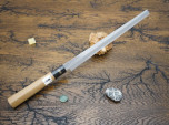 Кухонный нож Fujiwara Kanefusa, серия FKJ, Takobiki 300мм, White steel, арт. FKJ-17-W