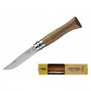 Складной нож Opinel №6, нержавеющая сталь, орех, 70 мм.