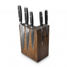 Набор из 8 кухонных ножей на подставке из дуба Yaxell YA/RAN-KS009SOB